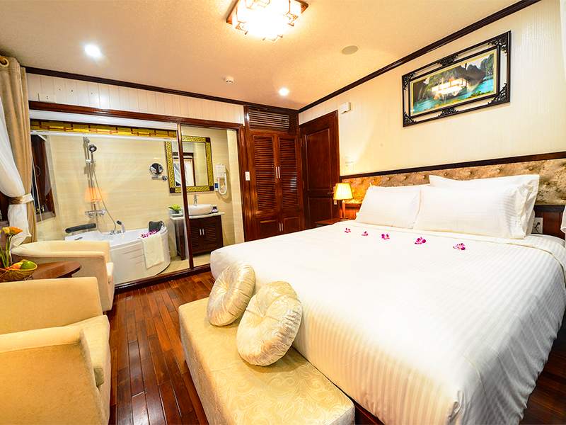 Halong silversea Cruise - Premium Single Cabin - 1 Pax/ Cabin (Location: 2nd Deck - Sea View)