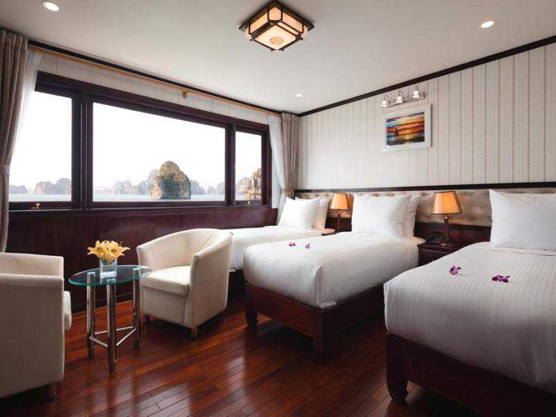 Halong silversea Cruise - Deluxe Triple Sea View - 3 Pax/ Cabin (Location: 1st Deck - Sea View)